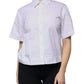 White Collared Short Sleeve Polo Shirt Top