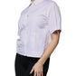 White Collared Short Sleeve Polo Shirt Top