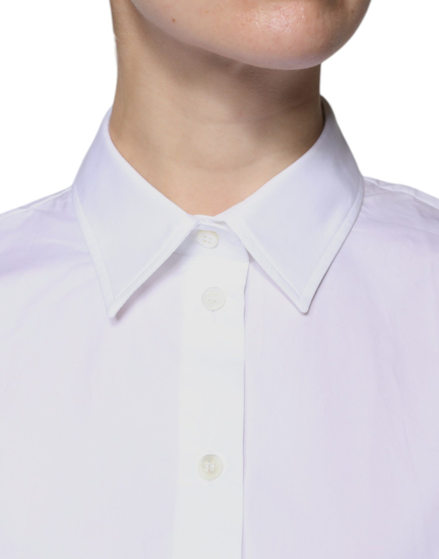 White Collared Short Sleeve Polo Shirt Top