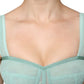 Green Cotton Bustier Corset Sleeveless Top