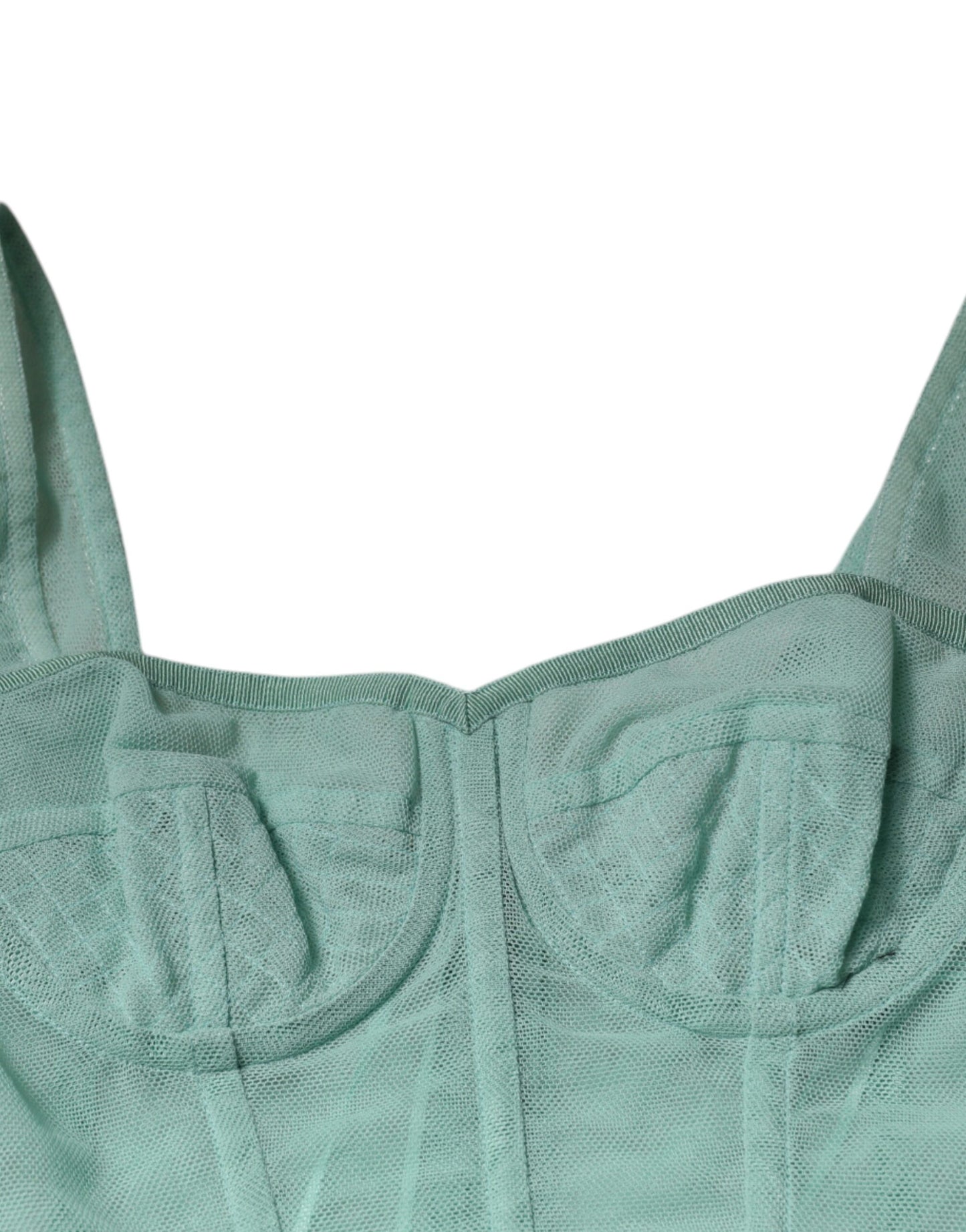 Green Cotton Bustier Corset Sleeveless Top