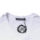 White Cotton Necklace Chain Short Sleeves T-shirt