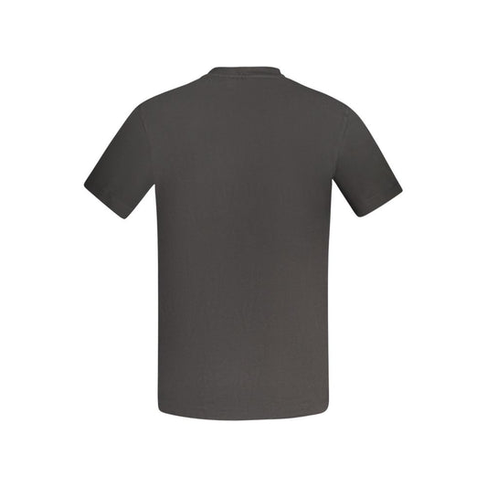 Black Cotton Men T-Shirt