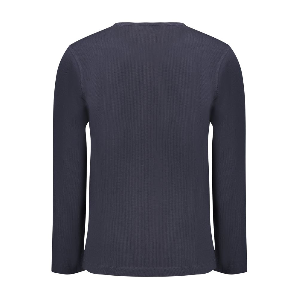 Blue Cotton Men Sweater