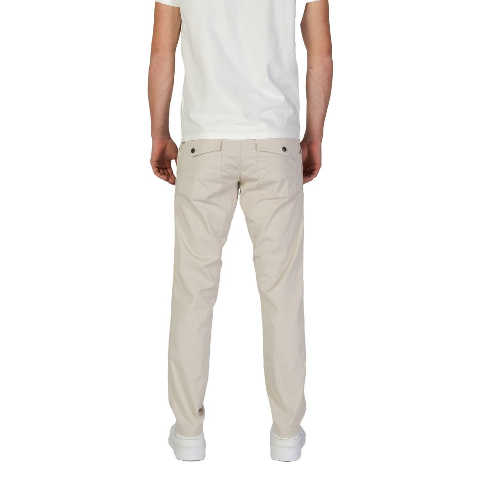 Beige Cotton Jeans & Pant