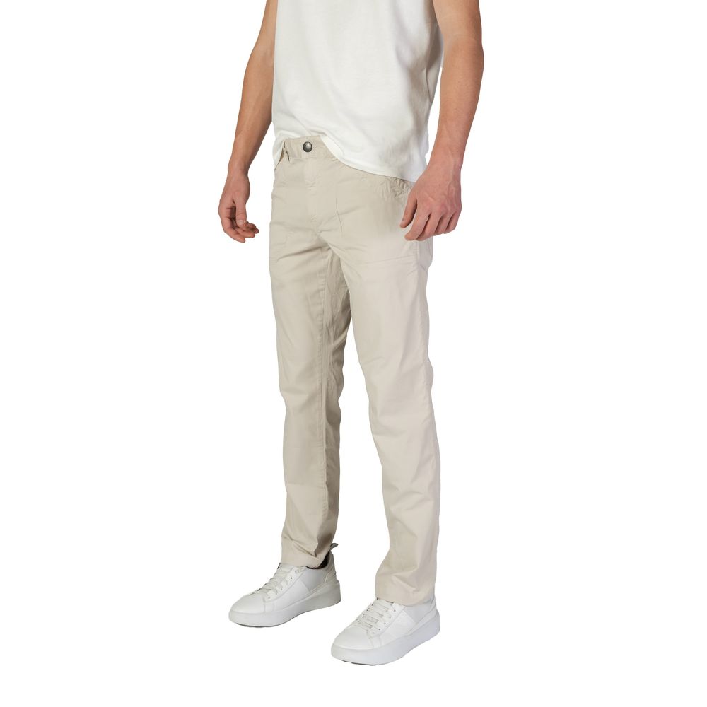 Beige Cotton Jeans & Pant