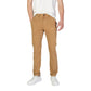 Beige Cotton Jeans & Pant