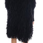 Elegant Black Fringed Wool-Cashmere Sweater