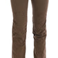 Chic Brown Casual Cotton Pants