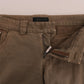 Chic Brown Casual Cotton Pants