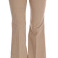 Chic Beige Bootcut Flared Pants