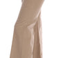 Chic Beige Bootcut Flared Pants