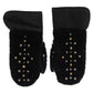 Studded Black Leather Gentleman's Gloves