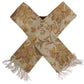 Elegant Beige Gold Jacquard Stole Scarf