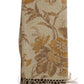 Elegant Beige Gold Jacquard Stole Scarf