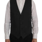 Elegant Gray Waistcoat Vest