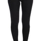 Elegant High-Waist Wool Tights Pants in Dark Gray