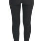 Elegant Gray High-Waist Wool Tights Pants