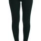 Elegant High Waist Green Wool Tights