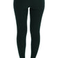 Elegant High Waist Green Wool Tights