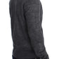 Elegant Gray Wool Blend Cardigan Sweater