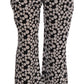 Elegant Polka Dot Silk High-Waist Pants