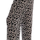 Elegant Polka Dot Silk High-Waist Pants