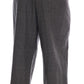 Elegant Gray Check Capri Wool Pants