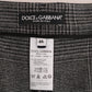 Elegant Gray Check Capri Wool Pants