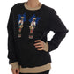 Enchanted Sequined Black Brocade Sweater