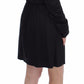 Black Modal Silk Shift Knee Dress