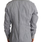 Elegant Gray Checkered Slim Fit Casual Shirt