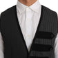 Elegant Gray Torrero Pattern Formal Vest