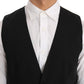 Elegant Slim Fit Formal Vest in Black