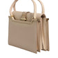 Beige Leather Ingrid Top Handle Shoulder Bag