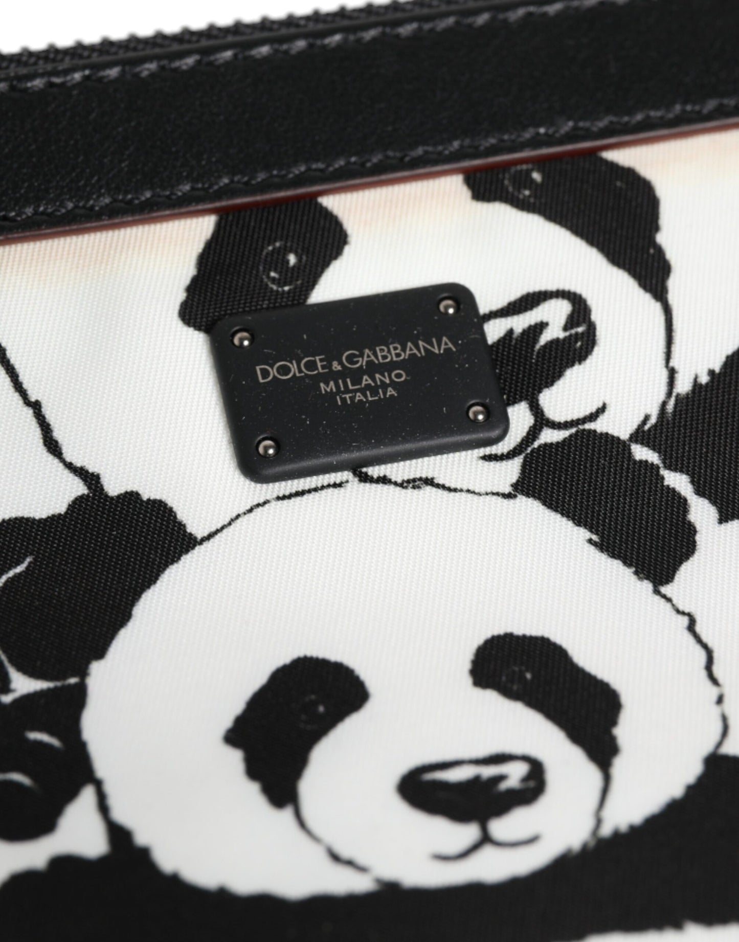 Black White Panda Pattern Clutch Pouch Bag