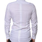 White Cotton Formal Men GOLD Dress Shirt