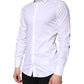 White Cotton Formal Men GOLD Dress Shirt