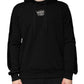 Black Crown Cotton Hooded Sweatshirt Sweater