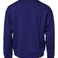 Blue Cotton Crew Neck Men Pullover Sweater