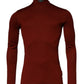 Red Cotton Turtleneck Men Pullover Sweater