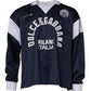 Blue Logo Jersey Collared Pullover Sweater