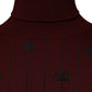 Maroon Monogram Turtleneck Pullover Sweater