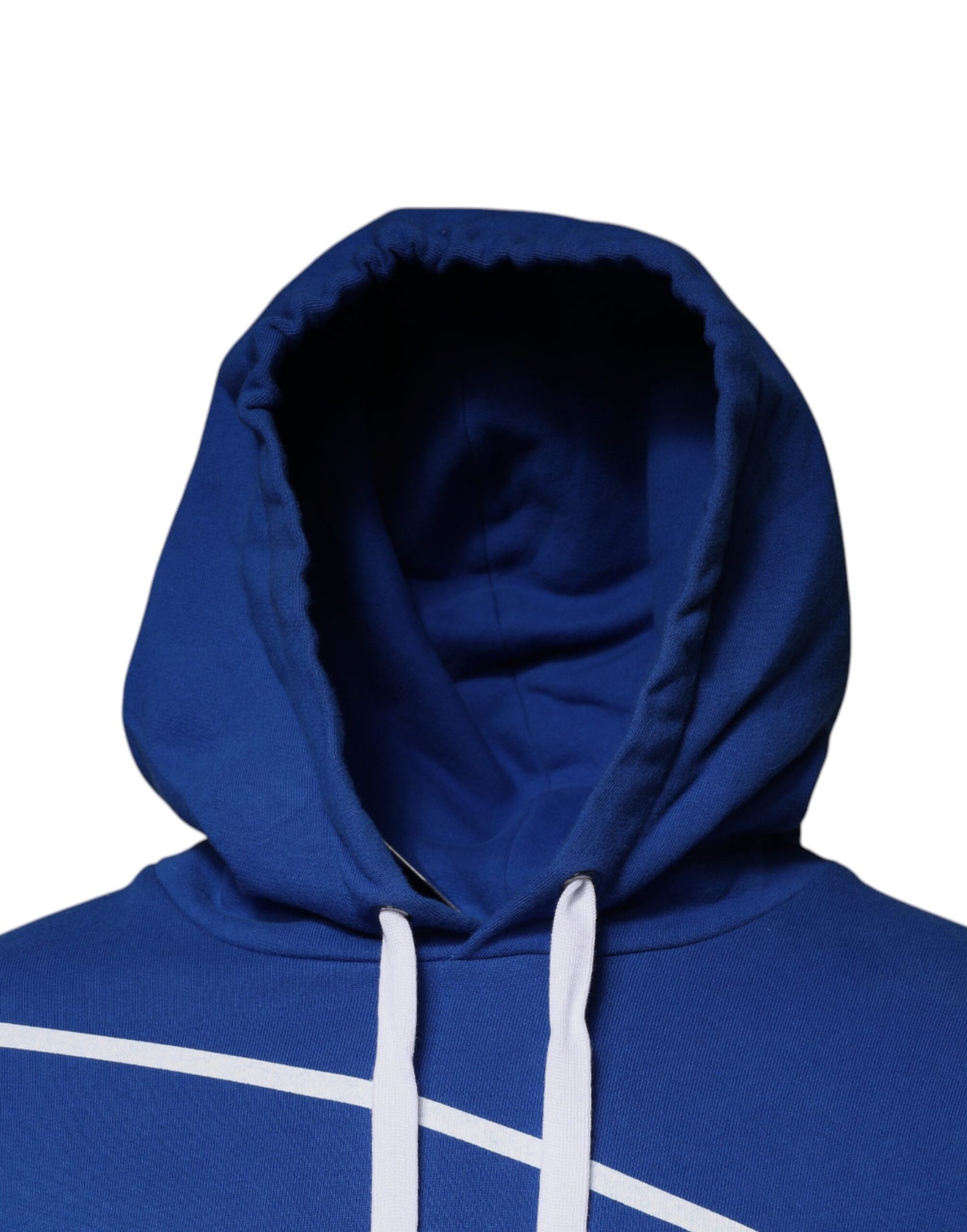 Blue Logo Print Hooded Sweatshirt Sweater