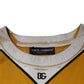 Yellow Logo Jersey Crewneck Pullover Sweater