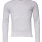 White Silk Crew Neck Men Pullover Sweater