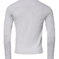 White Silk Crew Neck Men Pullover Sweater