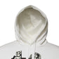 White Caesar Cotton Hooded Pullover Sweater