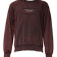 Brown Logo Cotton Crew Neck Pullover Sweater