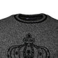 Gray Crown King Cashmere Pullover Sweater